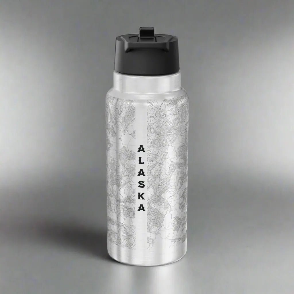 Denali National Park Topographic Bottle Tumbler 32oz - Parks Apparelwater bottle