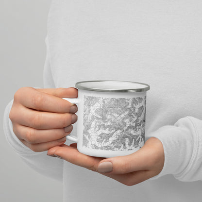 Denali National Park topographic camp mug showing design detail or product variation