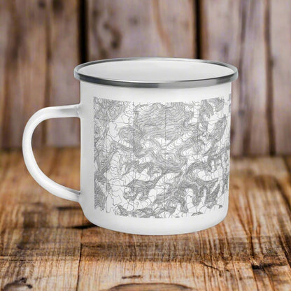 Denali National Park topographic camp mug shown from alternate product angle