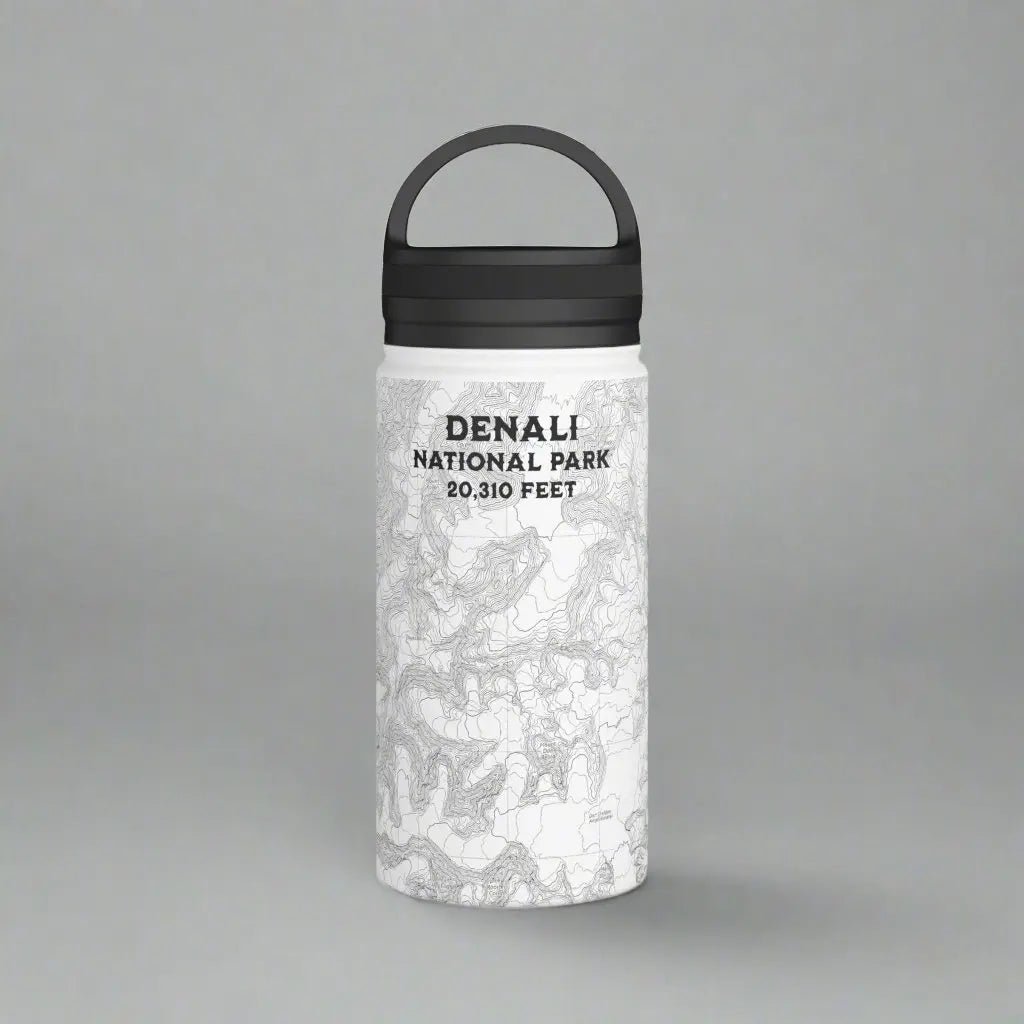 Denali National Park Topographic Steel Water Bottle Alaska 20,310 Ft. - Parks ApparelMug
