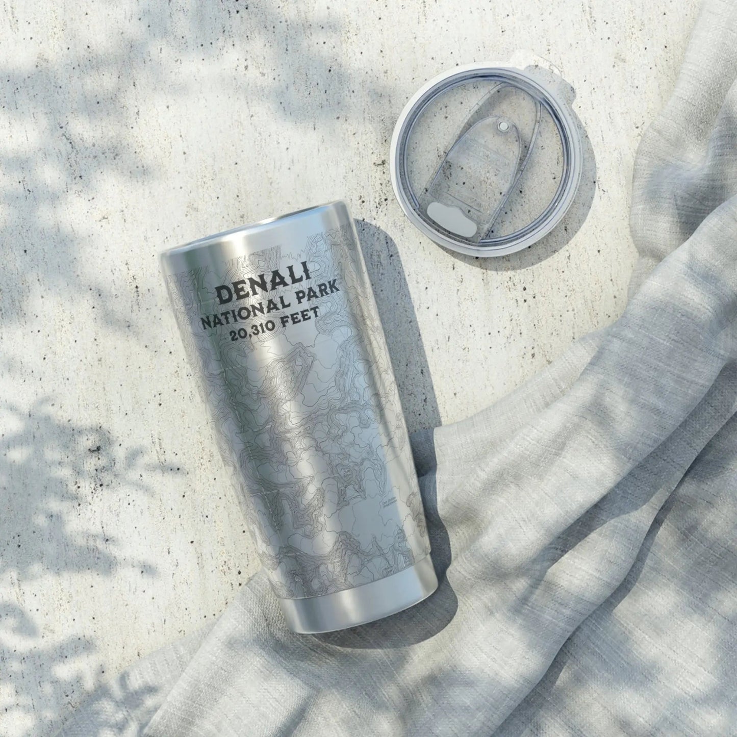 Denali National Park Topographic Tumbler 20oz Elevation 20,310 Ft. - Parks ApparelMug
