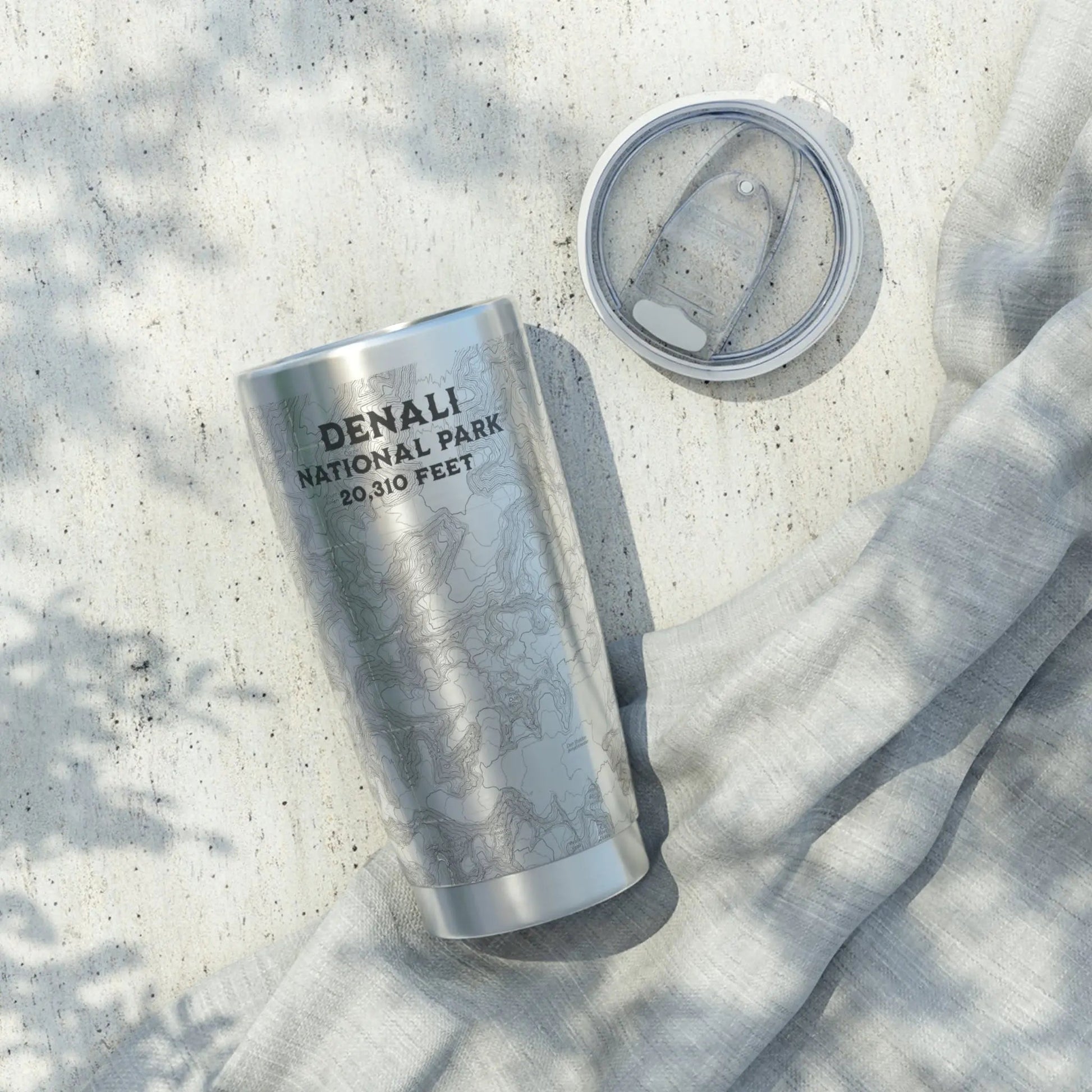Denali National Park Topographic Tumbler 20oz Elevation 20,310 Ft. - Parks ApparelMug