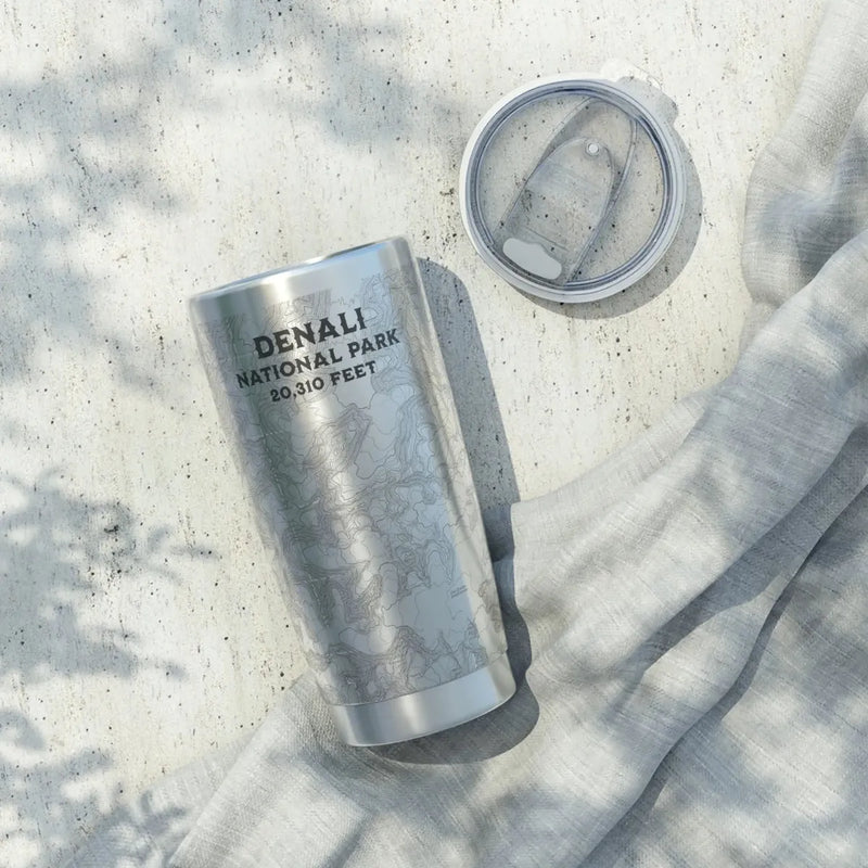 Denali National Park Topographic Tumbler 20oz Elevation 20,310 Ft. - Parks ApparelMug
