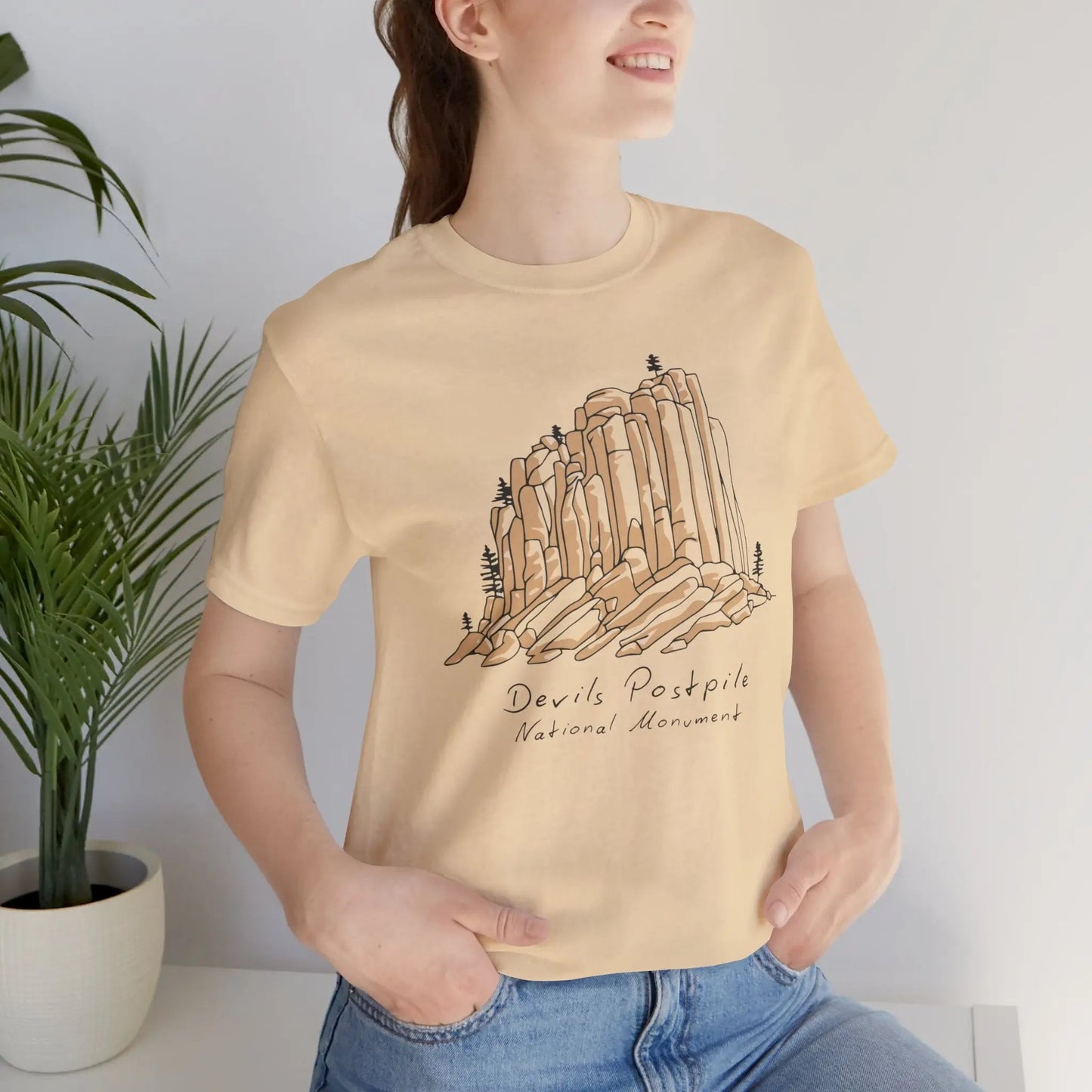 Devils Postpile National Monument Mammoth Lakes California graphic t-shirt detail or alternate product view