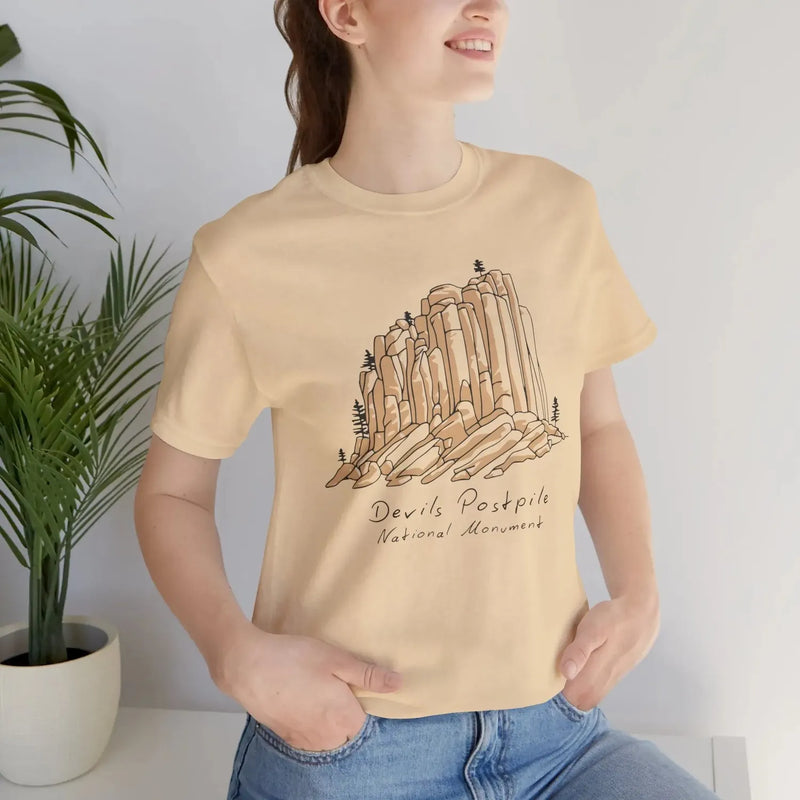 Devils Postpile National Monument Mammoth Lakes California graphic t-shirt detail or alternate product view