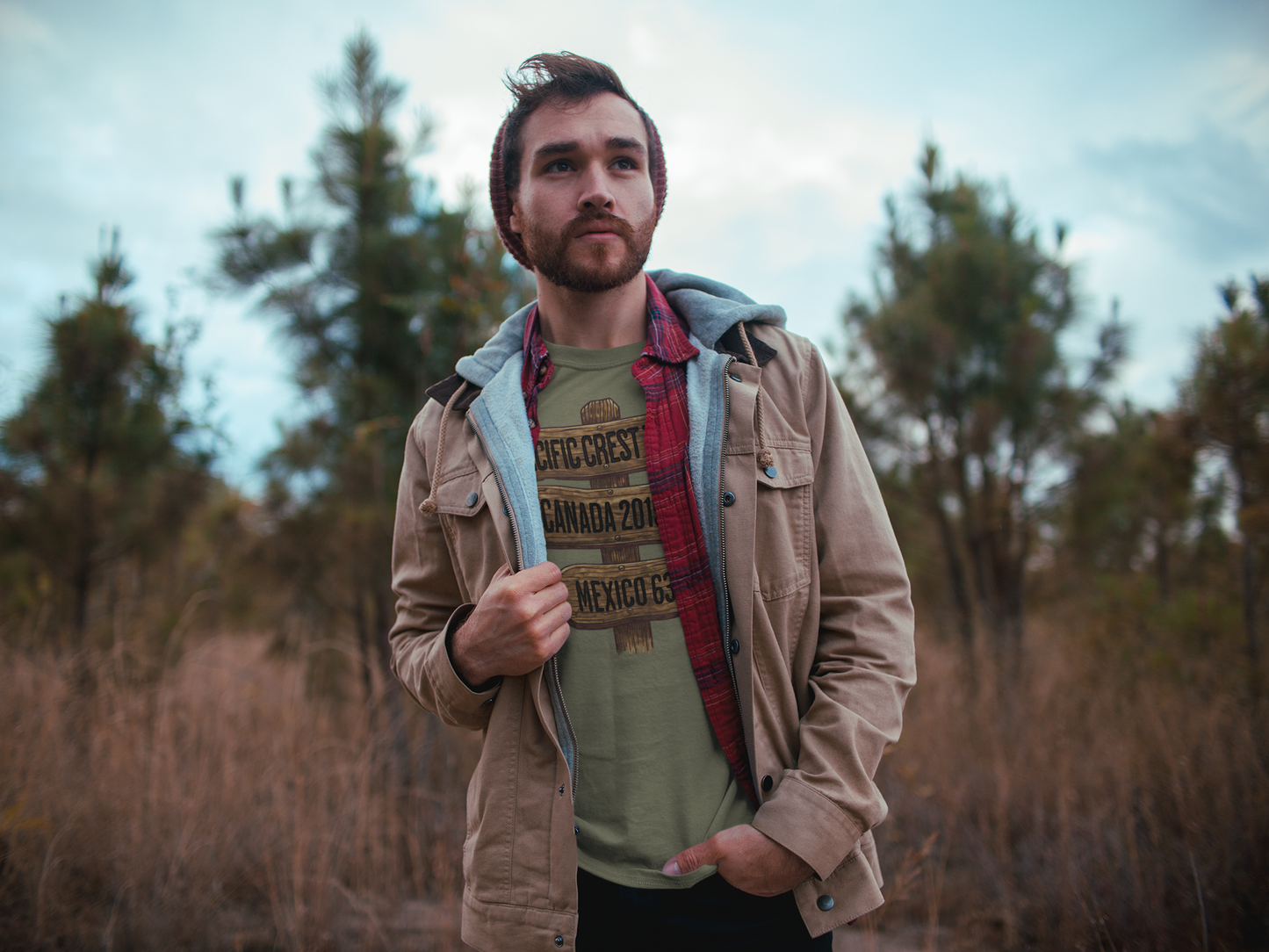 Pacific Crest Trail Unisex T-Shirt Mexico Canada 2650 Mile Sign T-Shirt Printify