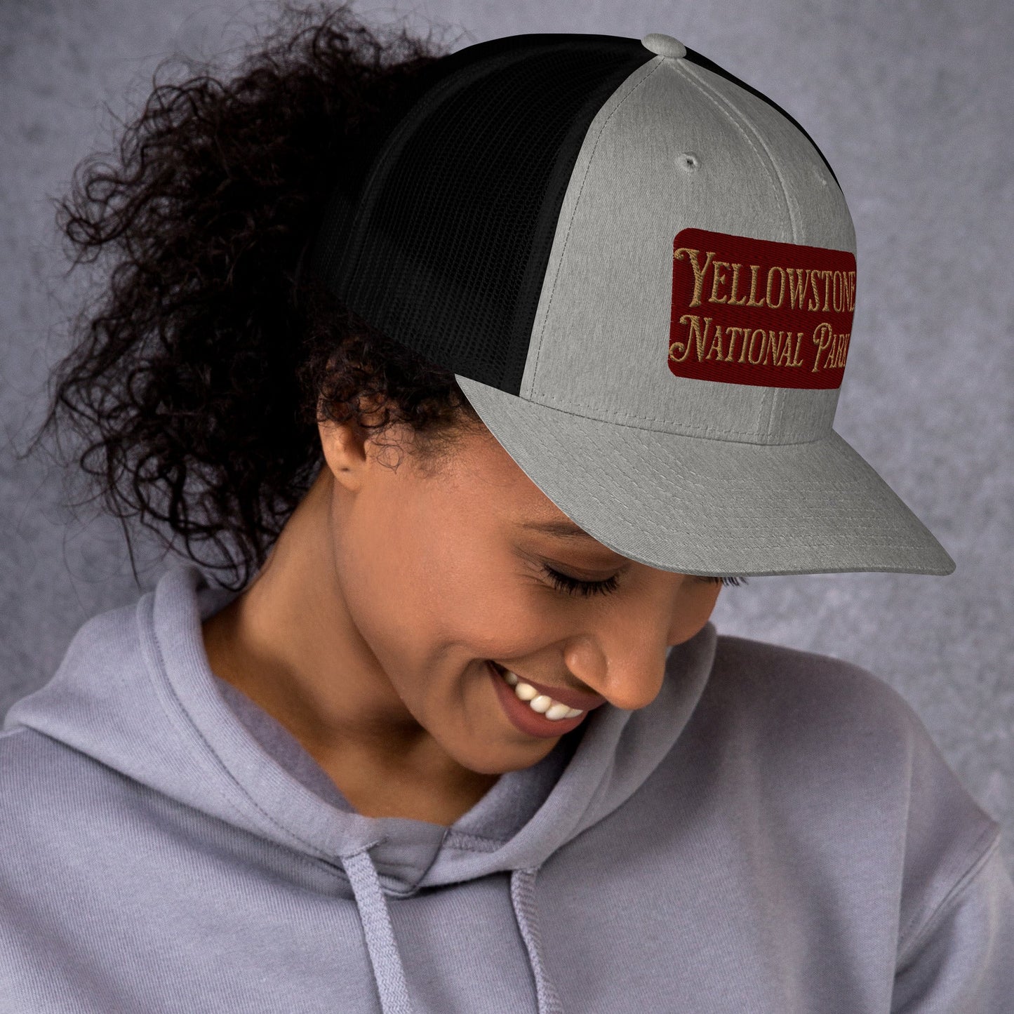 Embroidered Yellowstone National Park Trucker Cap - Parks Apparelhat