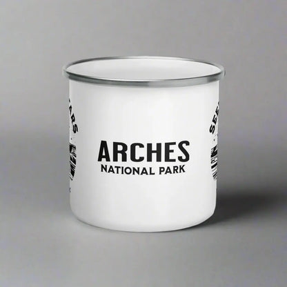 Arches National Park Seek The Stars Durable Enamel Camp Mug camp mug Park Service Apparel