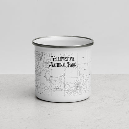 Yellowstone National Park Topographic Camp Mug camp mug Park Service Apparel
