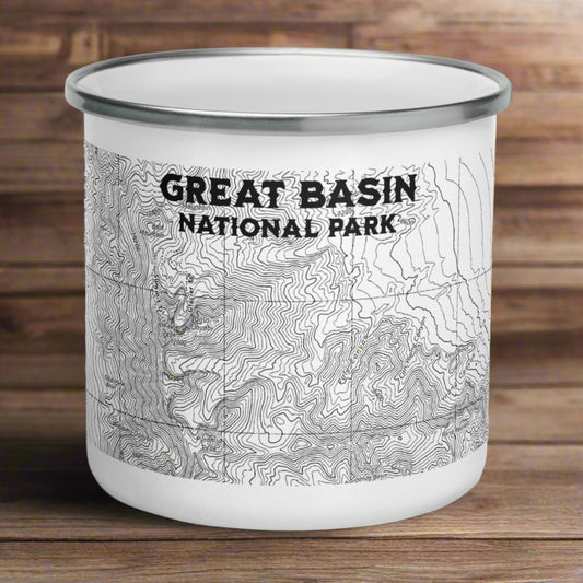 Great Basin National Park Topographic Enamel Camp Mug camp mug Park Service Apparel