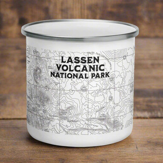 Lassen Volcanic Topographic Camp Mug Park Service Apparel