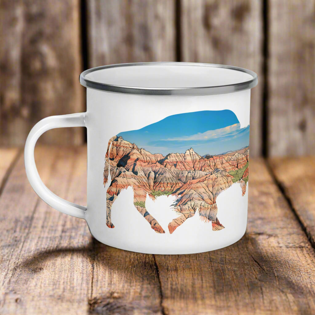 Badlands National Park Bison Camp Mug camp mug Park Service Apparel