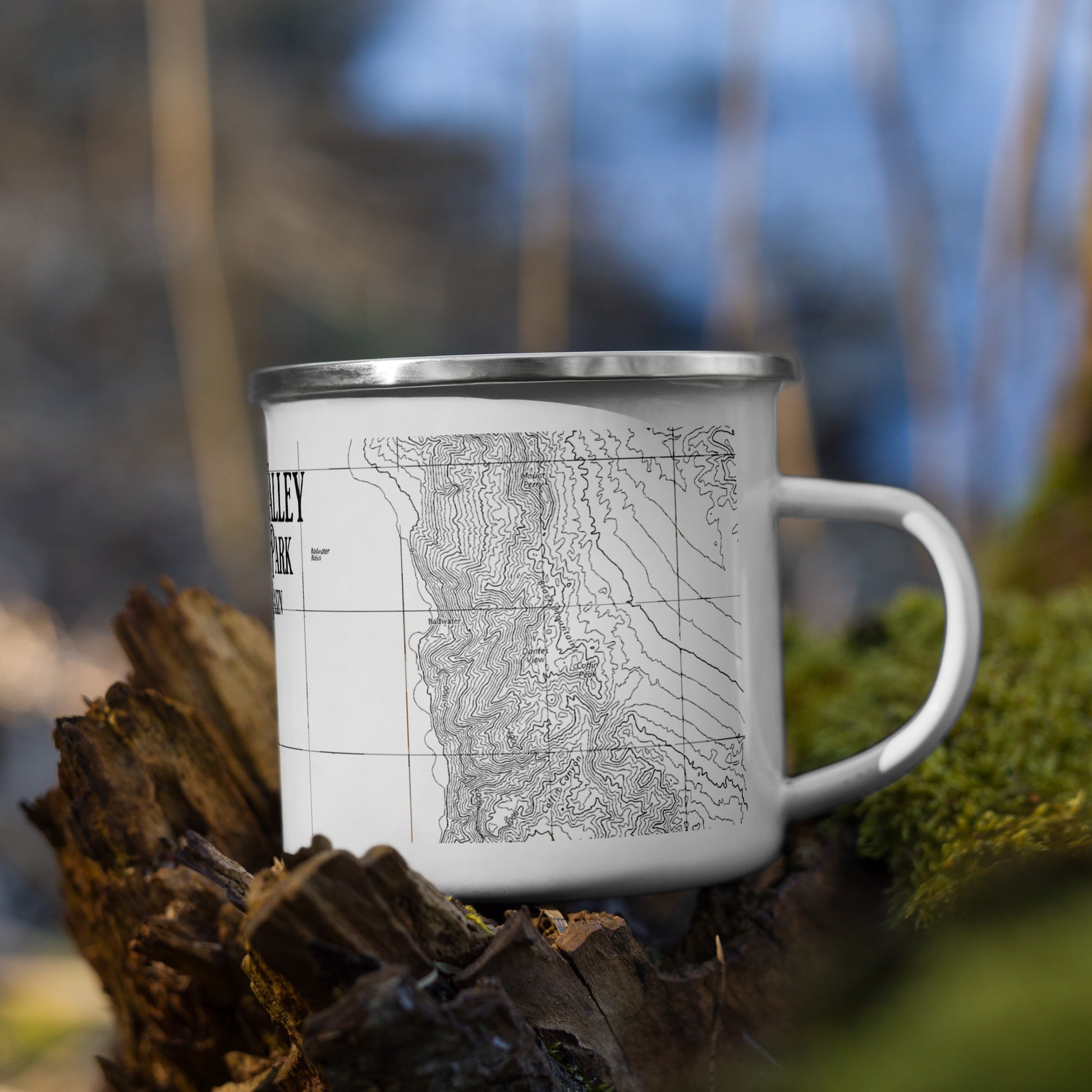 Death Valley National Park Badwater Basin Topographic Camp Mug Park Service Apparel
