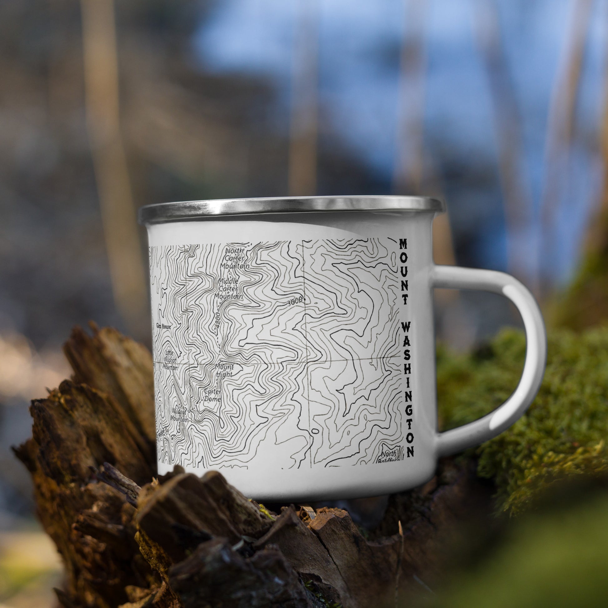 Mount Washington Topographic Durable Camp Mug Presidential Range camp mug Park Service Apparel