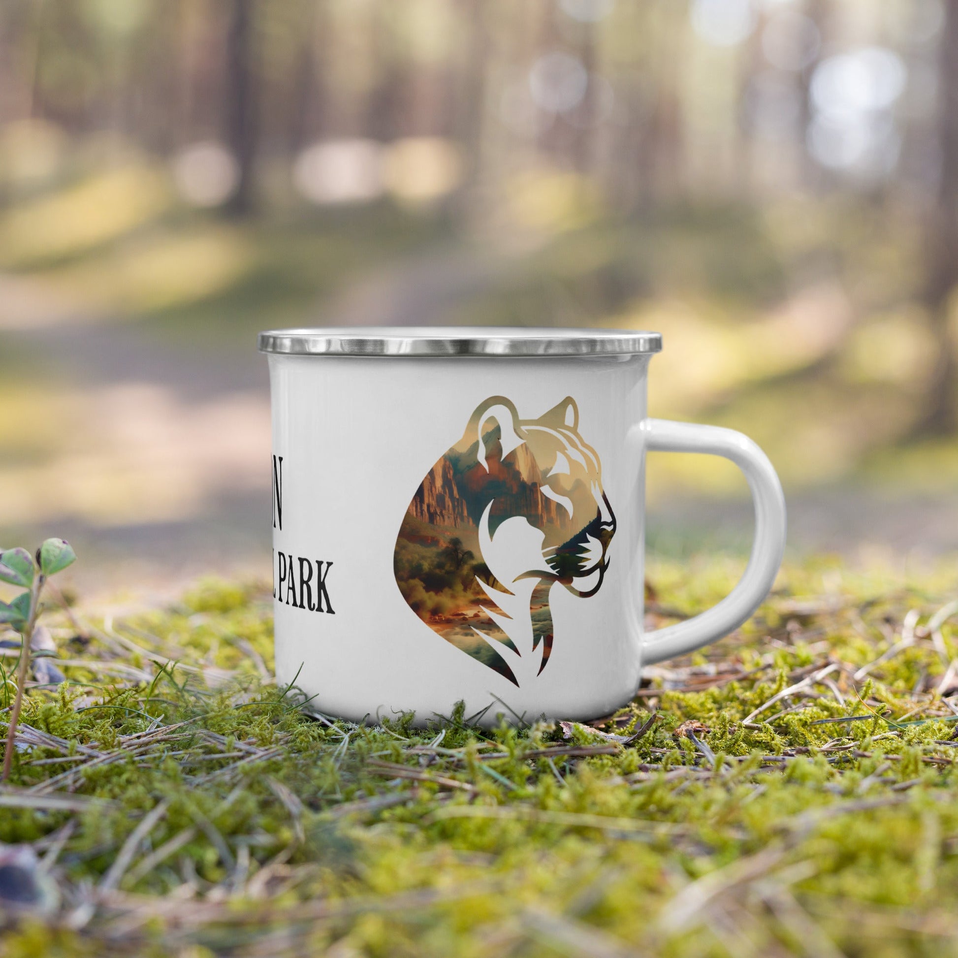 Zion Park Mountain Lion Camp Mug Park Service Apparel