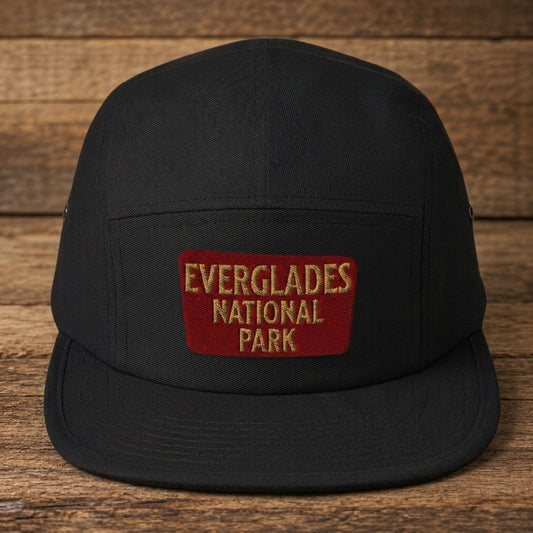 Everglades 5-Panel Hat in Black