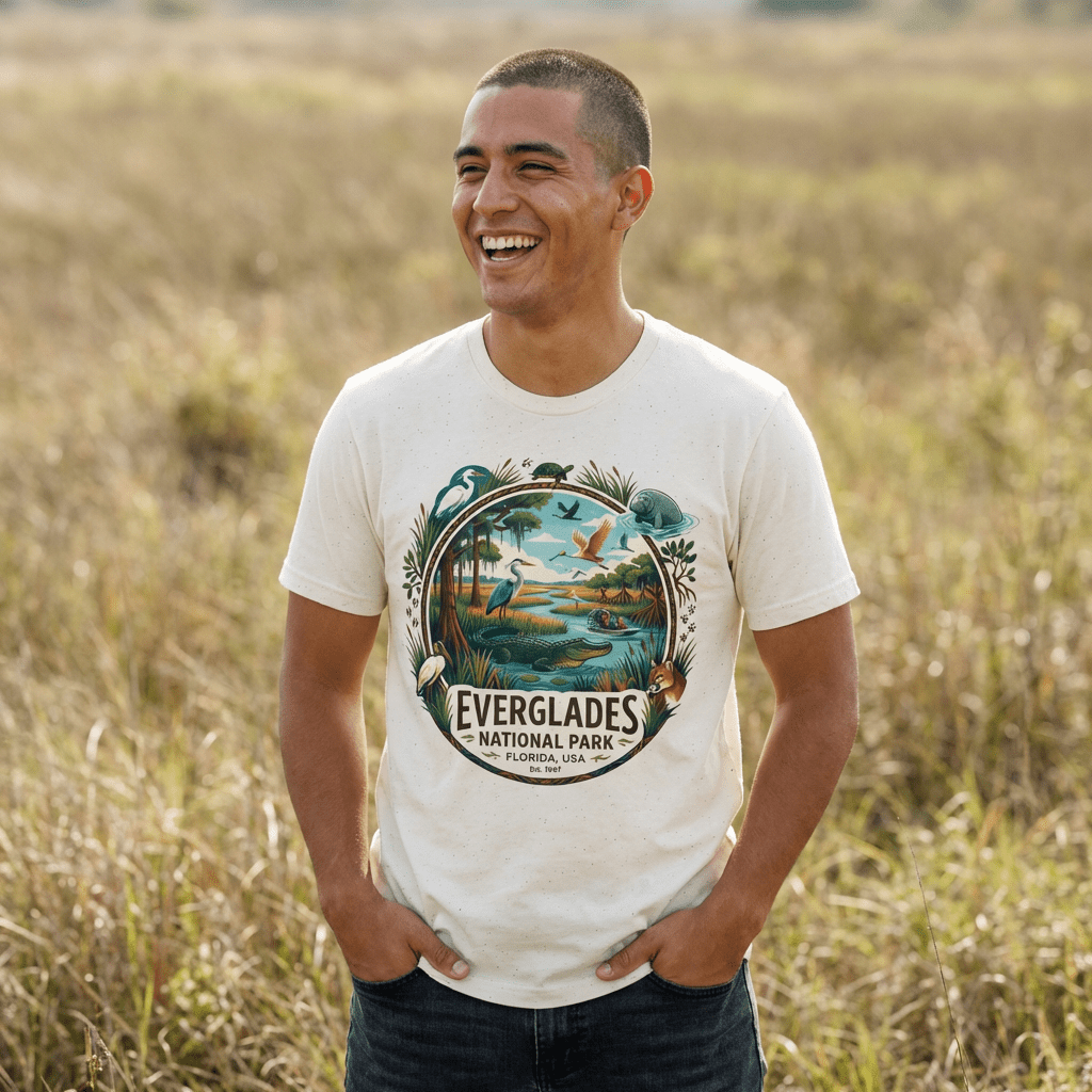 Everglades National Park animals graphic t-shirt alternate apparel color or product angle