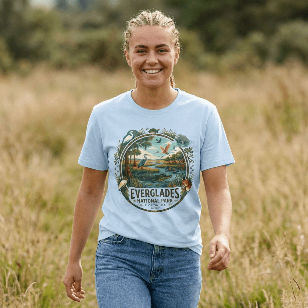 Everglades National Park animals graphic t-shirt shown in lifestyle or modeled setting