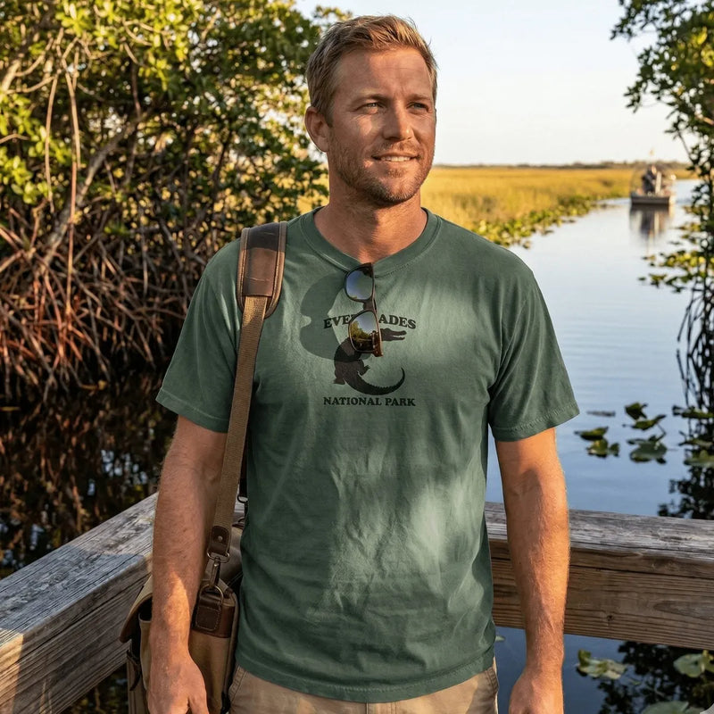 Everglades National Park premium embroidered t-shirt alternate apparel color or product angle