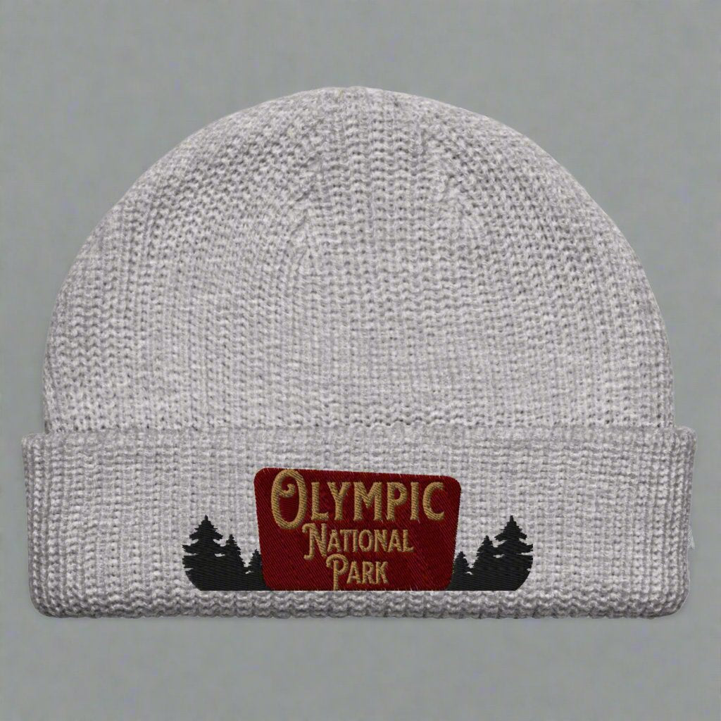 Olympic National Park Embroidered Beanie Winter Hat beanie Park Service Apparel Athletic Heather