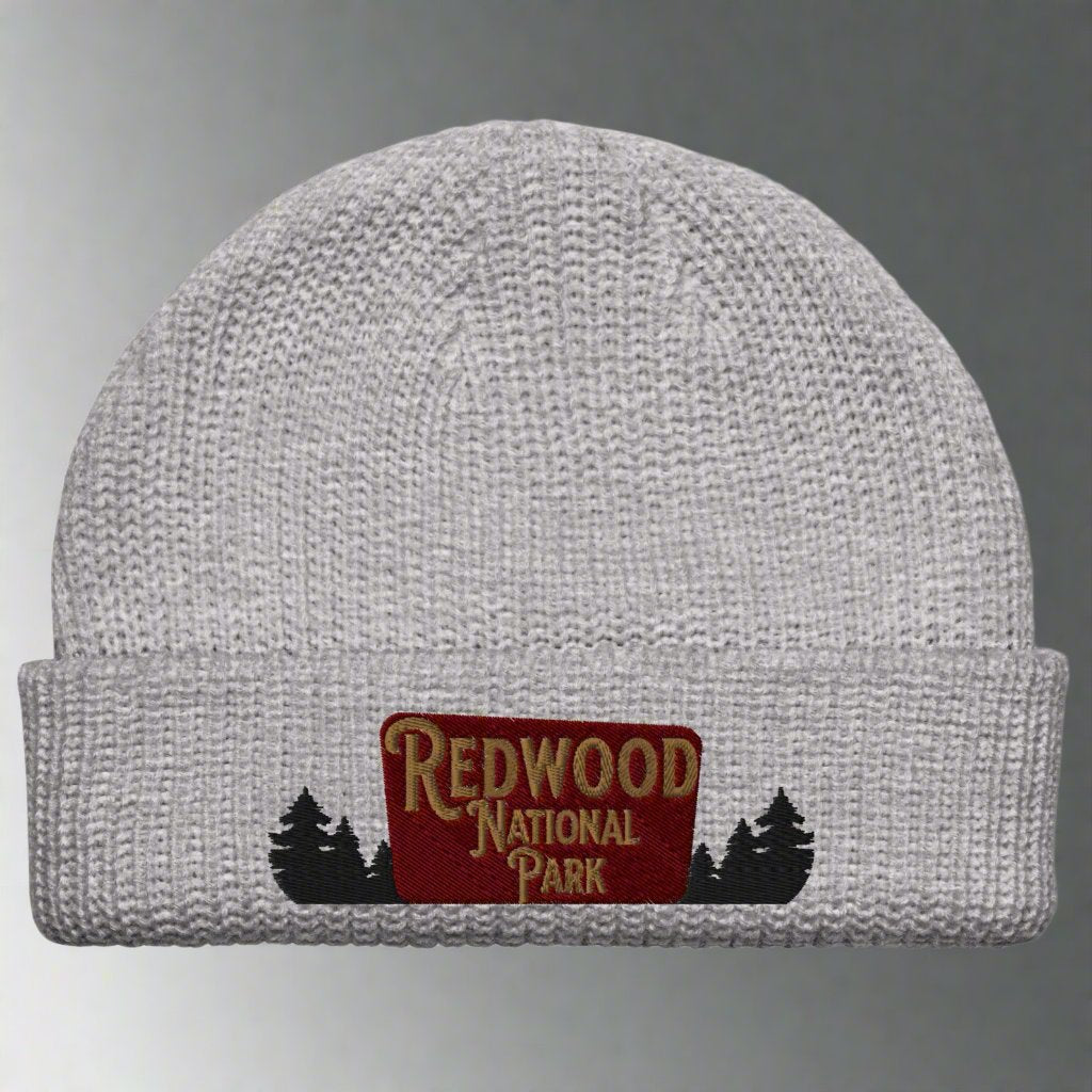 Redwood National Park Embroidered Beanie beanie Park Service Apparel Athletic Heather