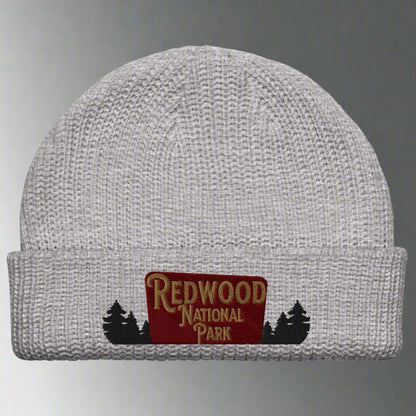 Redwood National Park Embroidered Beanie beanie Park Service Apparel Athletic Heather