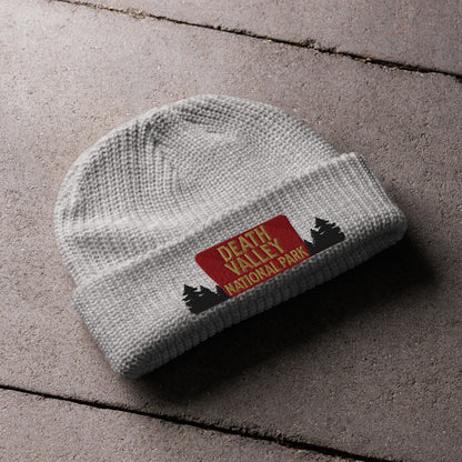 Death Valley National Park Sign Embroidered Beanie Wharf Style Park Service Apparel Athletic Heather