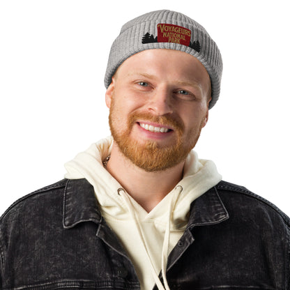 Voyageurs National Park Sign Embroidered Beanie hat Park Service Apparel Athletic Heather