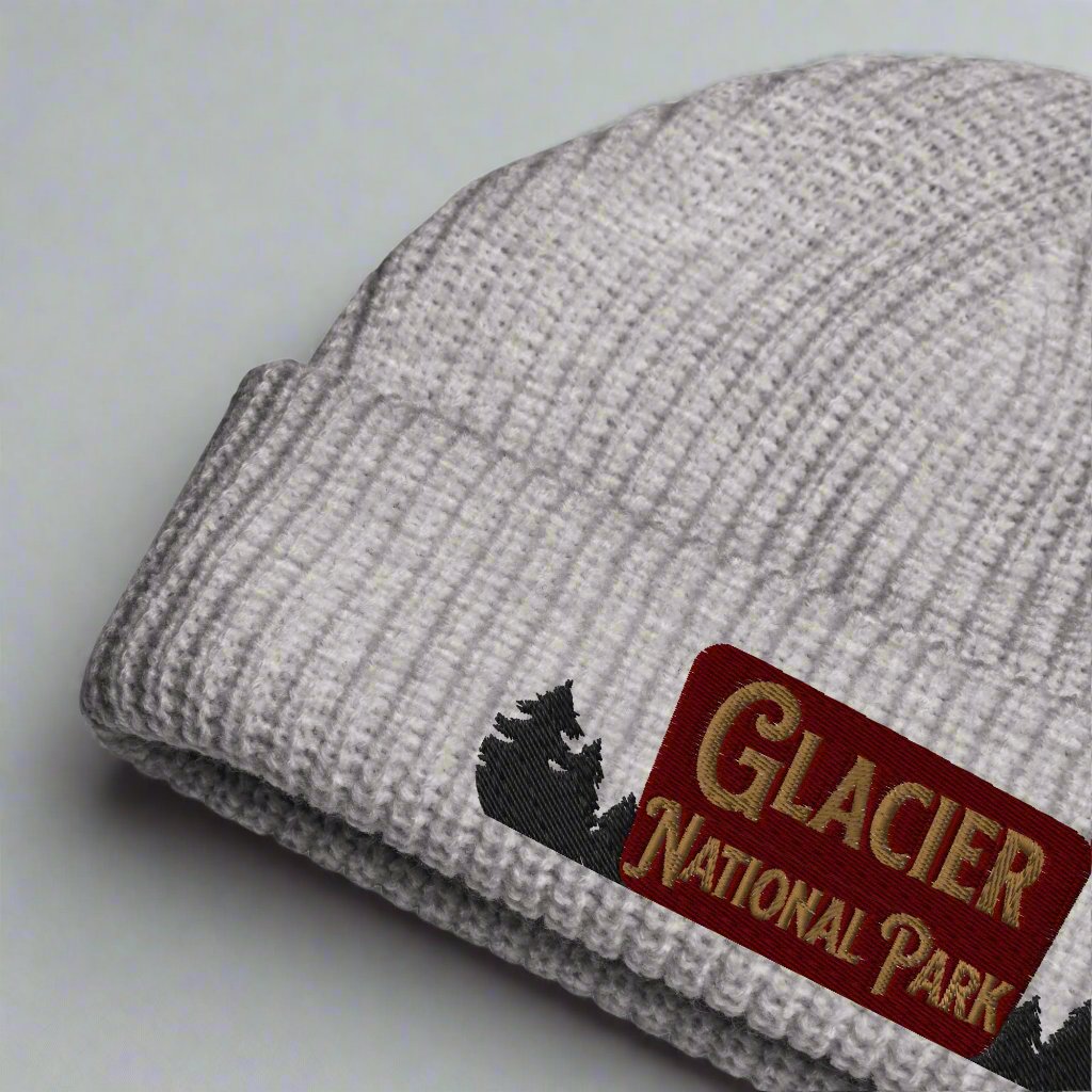 Glacier National Park Embroidered Beanie Fisherman Style beanie Park Service Apparel