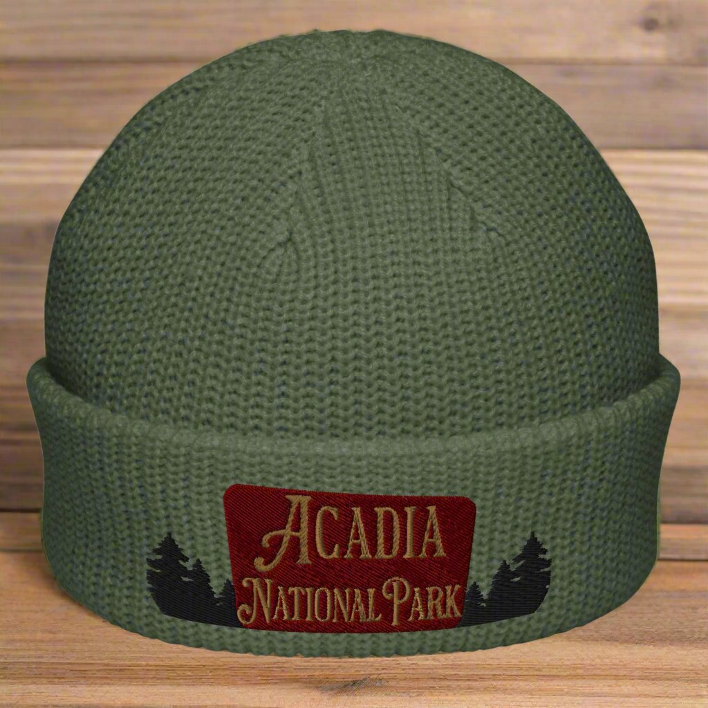 Acadia National Park Embroidered Beanie beanie Park Service Apparel Cypress