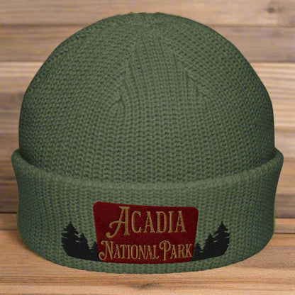 Acadia National Park Embroidered Beanie beanie Park Service Apparel Cypress