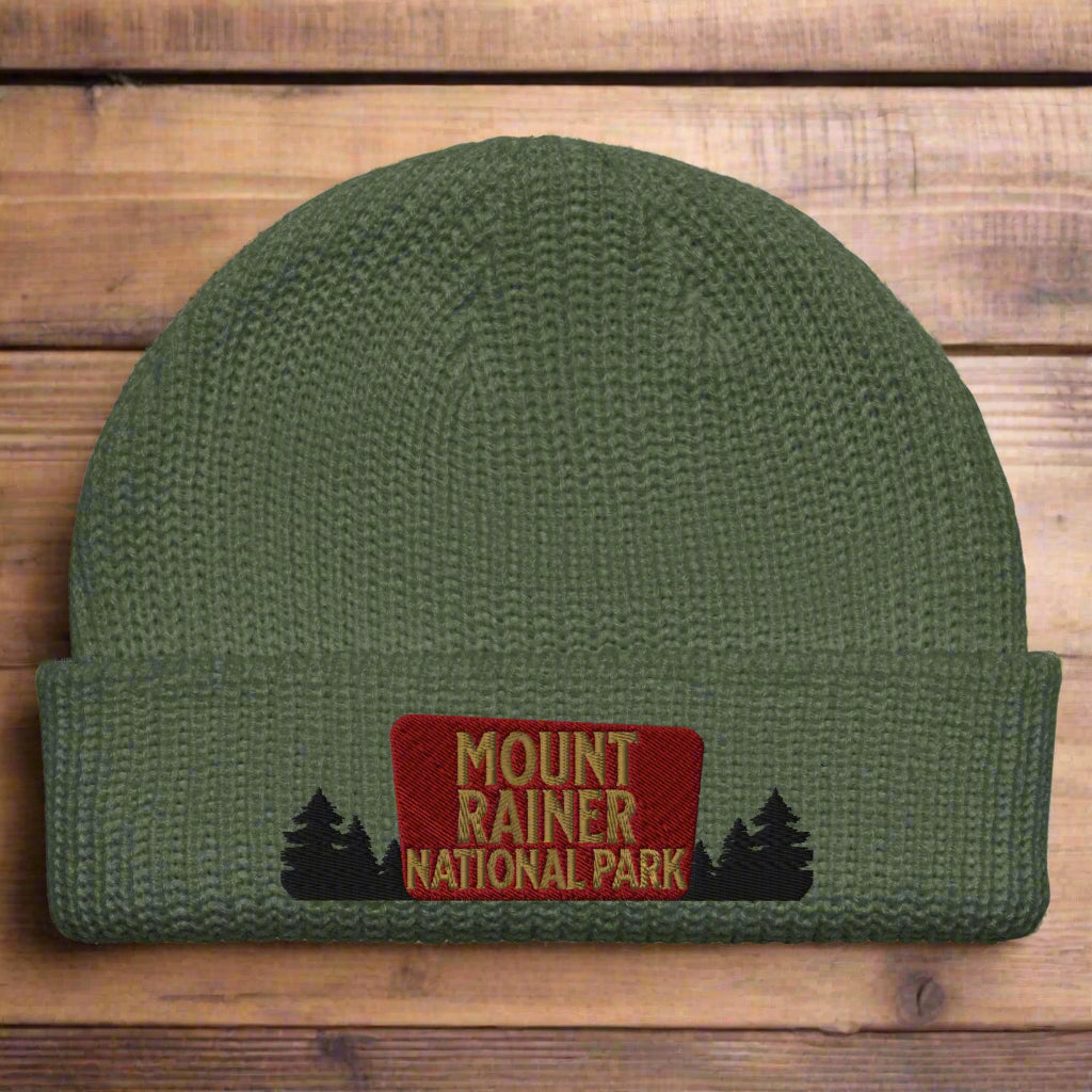 Mount Rainier National Park Embroidered Beanie hat Park Service Apparel Cypress