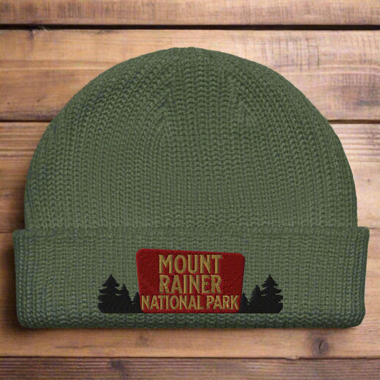 Mount Rainier National Park Embroidered Beanie hat Park Service Apparel Cypress