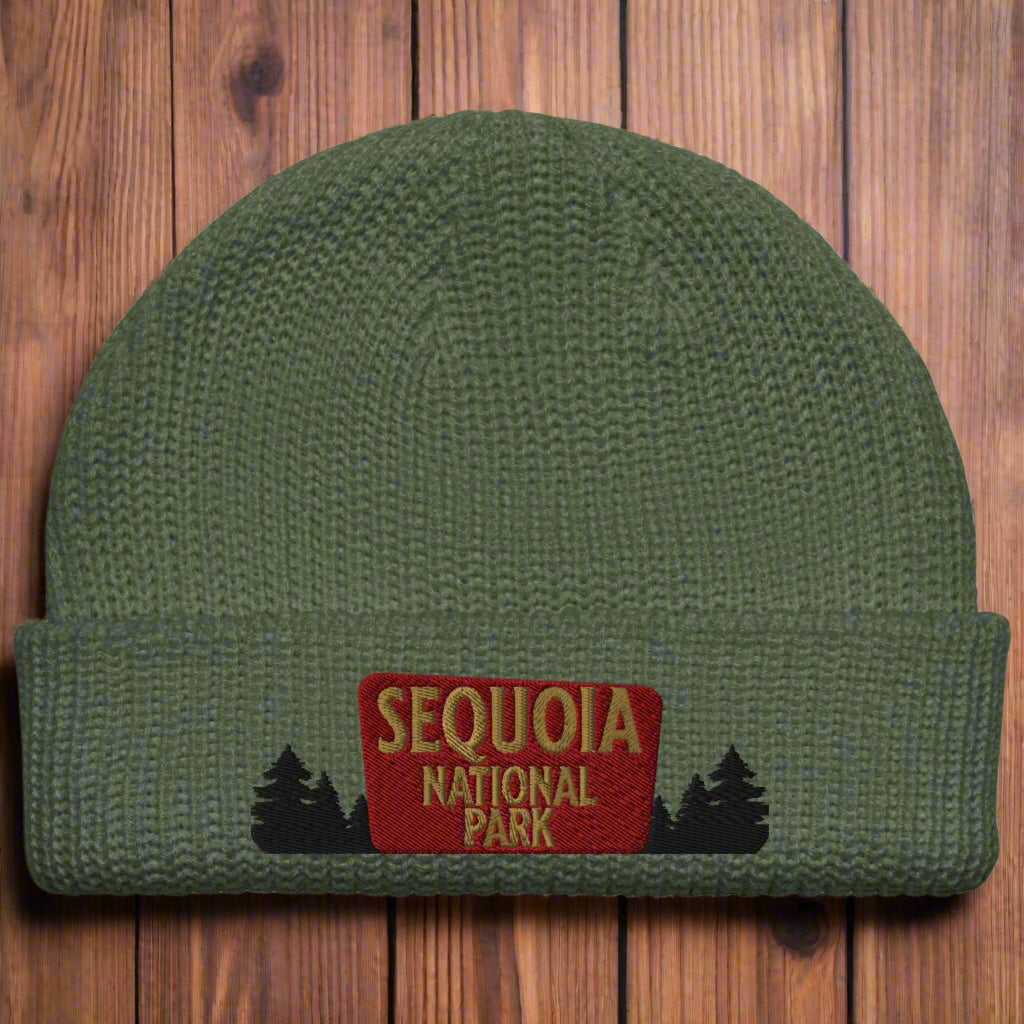 Sequoia National Park Embroidered Beanie hat Park Service Apparel Cypress