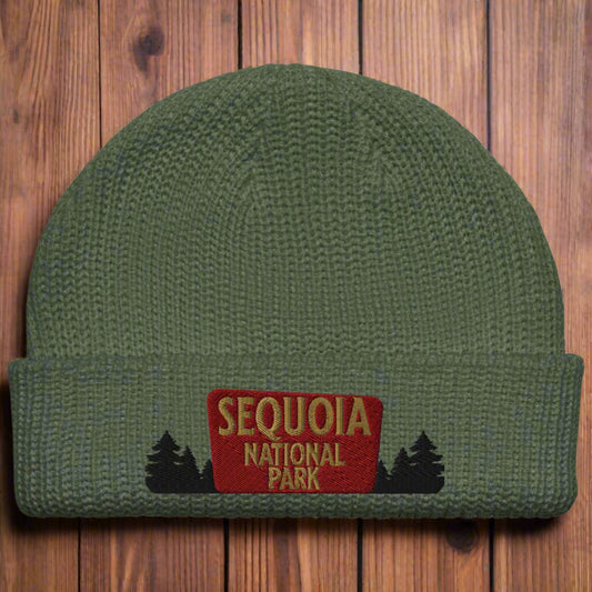 Sequoia National Park Embroidered Beanie hat Park Service Apparel Cypress
