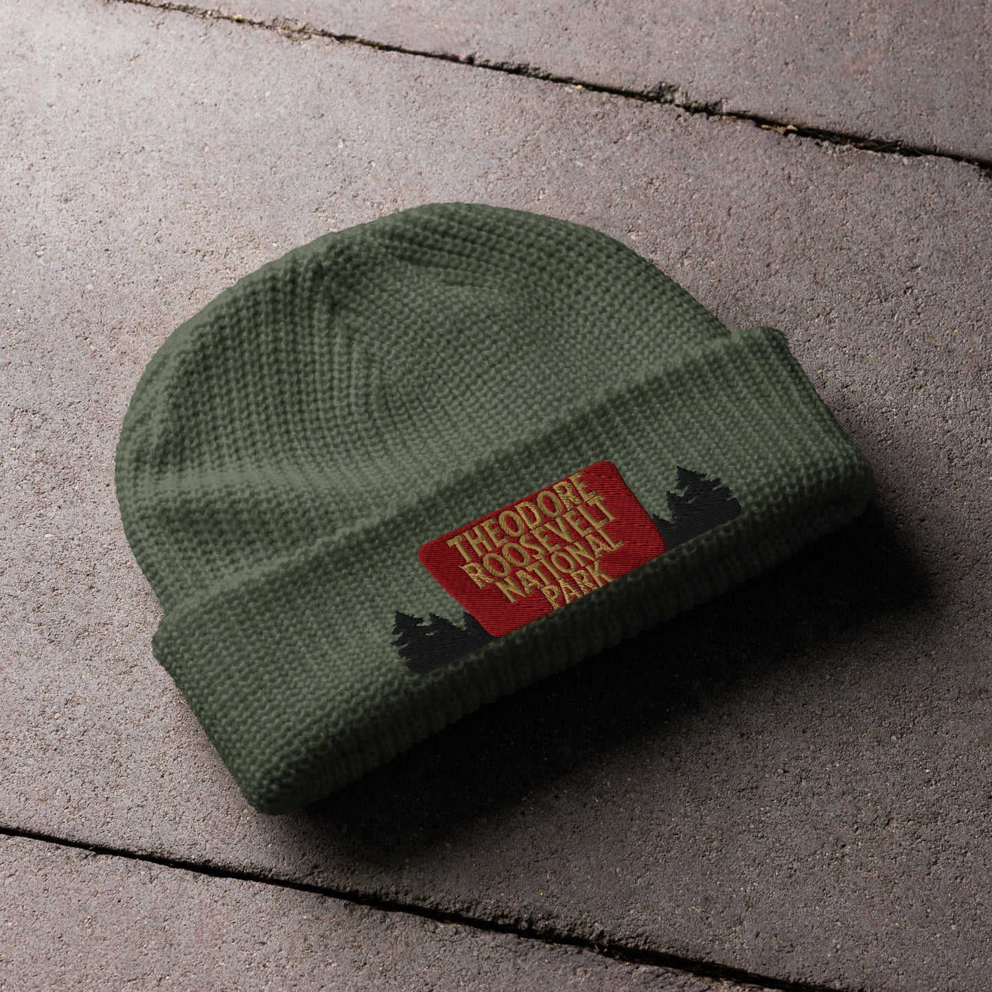 Theodore Roosevelt National Park Embroidered Wharf Beanie hat Park Service Apparel Cypress