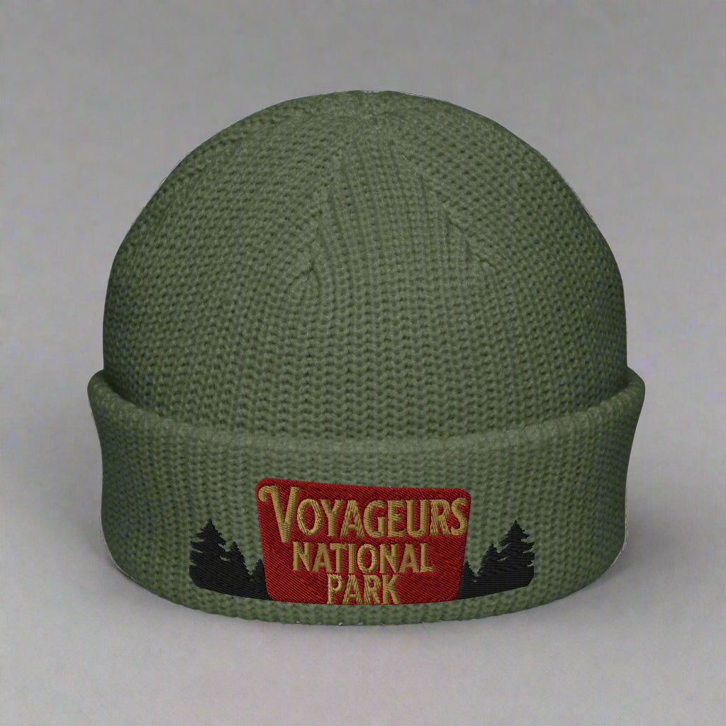 Voyageurs National Park Sign Embroidered Beanie hat Park Service Apparel Cypress