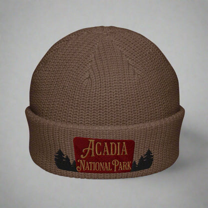 Acadia National Park Embroidered Beanie beanie Park Service Apparel Walnut