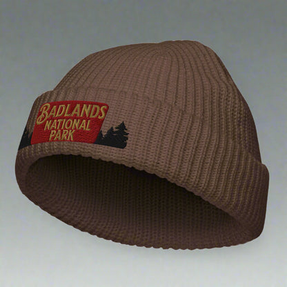 Badlands National Park Wharf Fisherman Style Embroidered Beanie hat Park Service Apparel