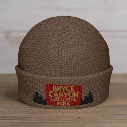 Bryce Canyon National Park Embroidered Wharf Beanie hat Park Service Apparel Walnut