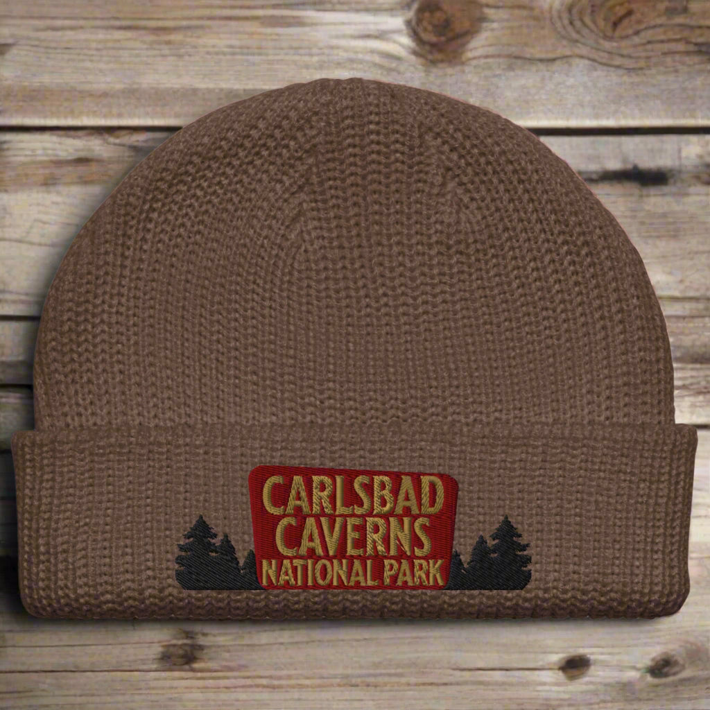 Carlsbad Caverns National Park Wharf Style Beanie hat Park Service Apparel Walnut