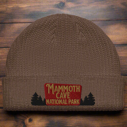 Mammoth Cave National Park Embroidered Beanie hat Park Service Apparel Walnut