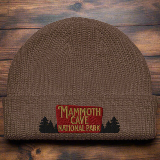 Mammoth Cave National Park Embroidered Beanie hat Park Service Apparel Walnut