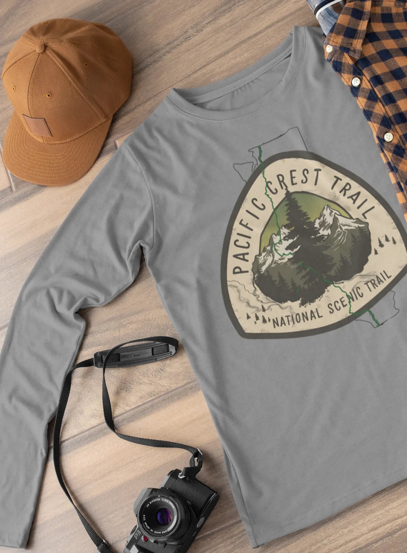 Pacific Crest National Scenic Trail Unisex Long Sleeve T-shirt PCT Long-sleeve Printify