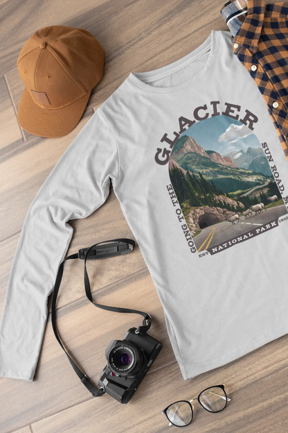 Glacier National Park Going To The Sun Road Unisex Long Sleeve T-shirt Long-sleeve Printify