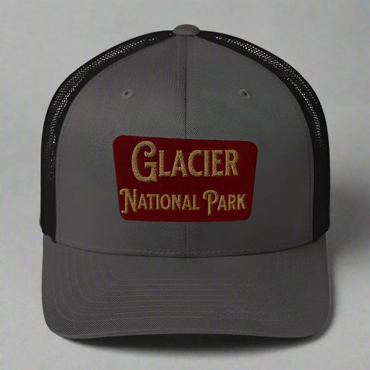 Glacier Embroidered National Park Trucker Hat - Parks Apparel