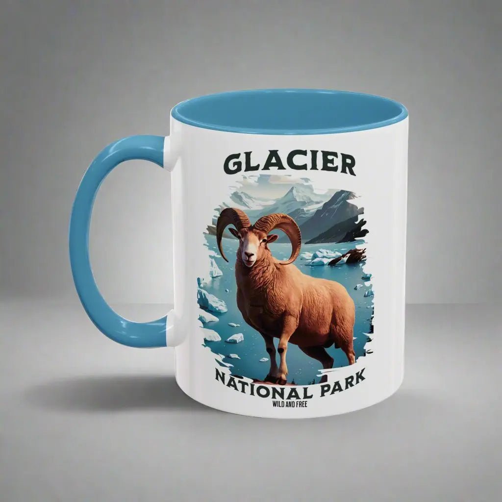Glacier National Park Big Horned Sheep Coffee Mug - Parks ApparelMug