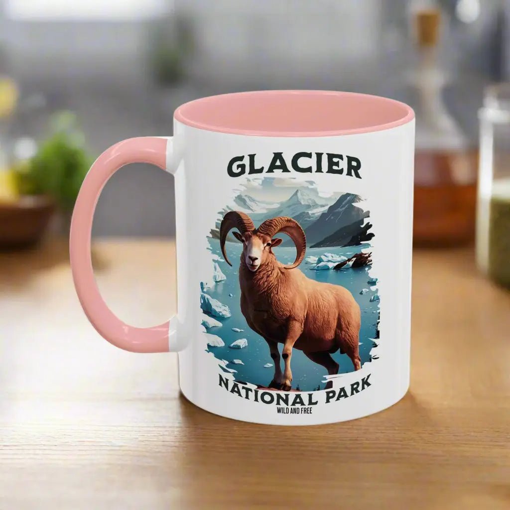 Glacier National Park Big Horned Sheep Coffee Mug - Parks ApparelMug