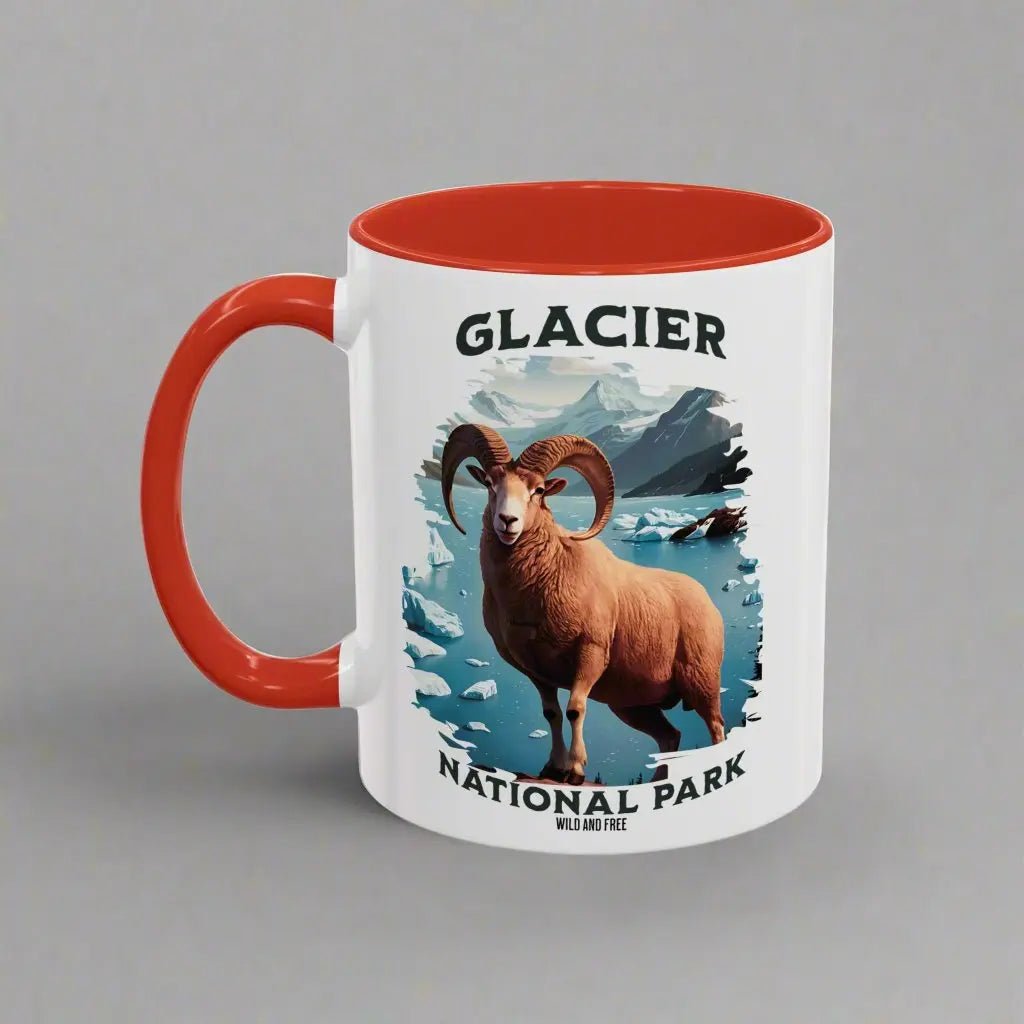 Glacier National Park Big Horned Sheep Coffee Mug - Parks ApparelMug