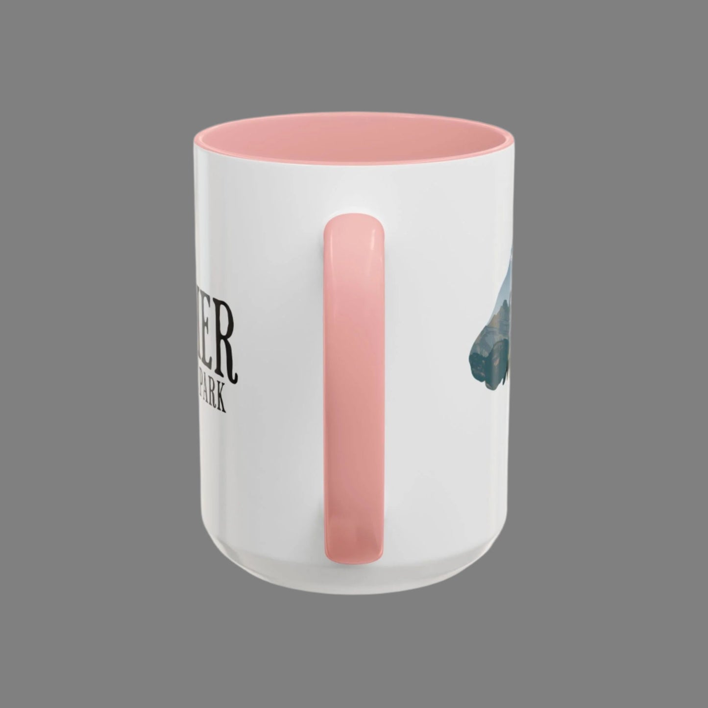 Glacier National Park bighorn sheep colored coffee mug design detail or product variation